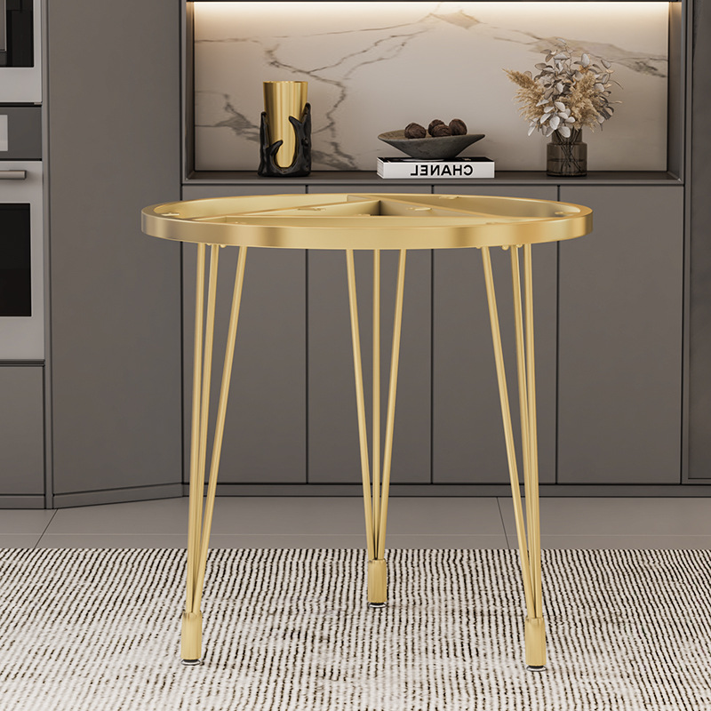 现货铁艺圆形大理石瓷砖木板茶几餐桌小边几洽谈桌会议桌桌腿支架