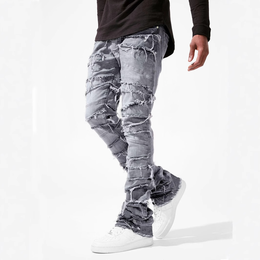 Jeans Rectos para Hombre de Algodón, Elástico, para Uso Diario