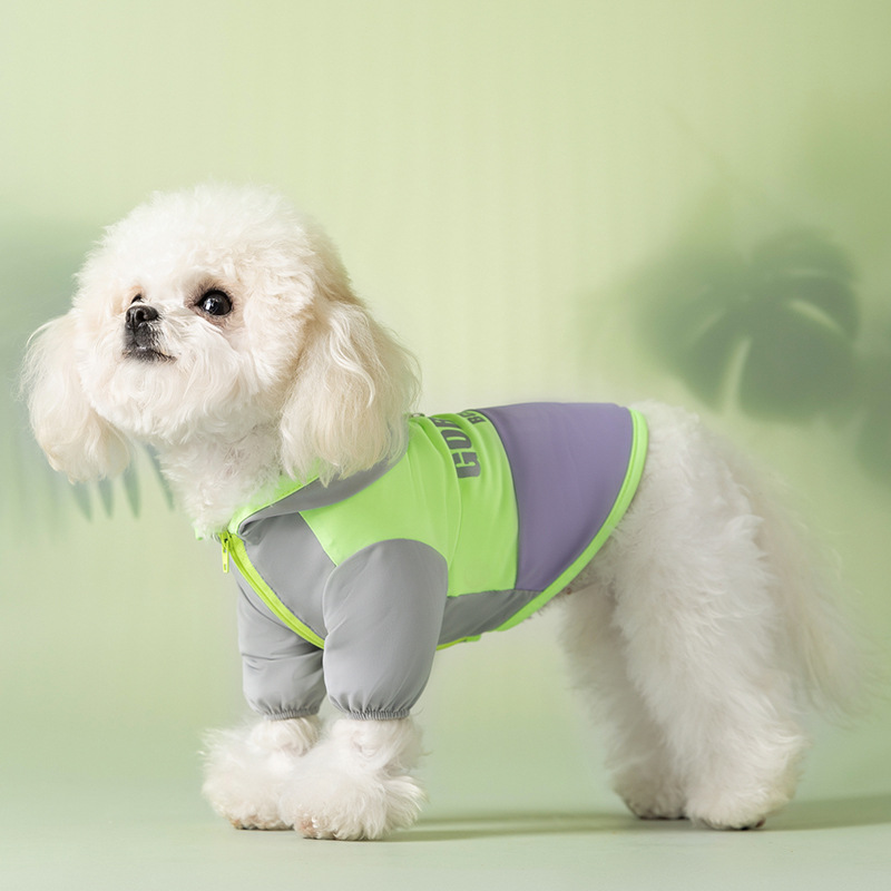 Perro de verano al aire libre helado protector solar con sombrero protector solar perros pequeños y medianos dos patas de color gato ropa de perro mascota