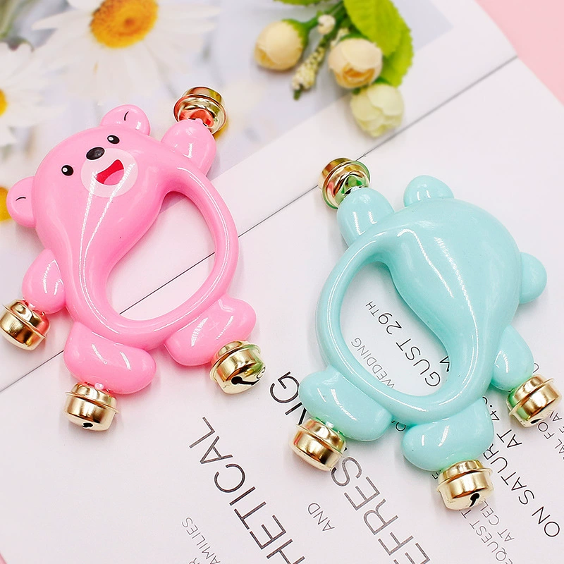 Grabber, cartoon beanbag, small bell for new born for baby, appeases smart toy, with little bears, 0-3 years