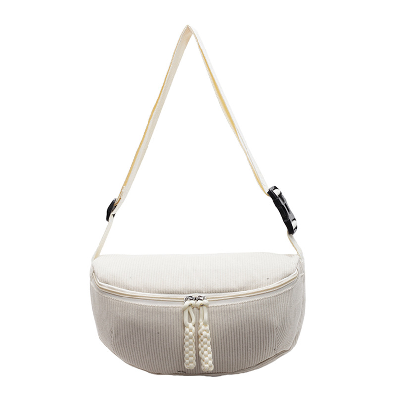 Bolso de pana en el pecho para mujer 2024 nuevo bolso de hombro ligero de gran capacidad casual todo fósforo hombro diagonal bolso diagonal en el pecho marea