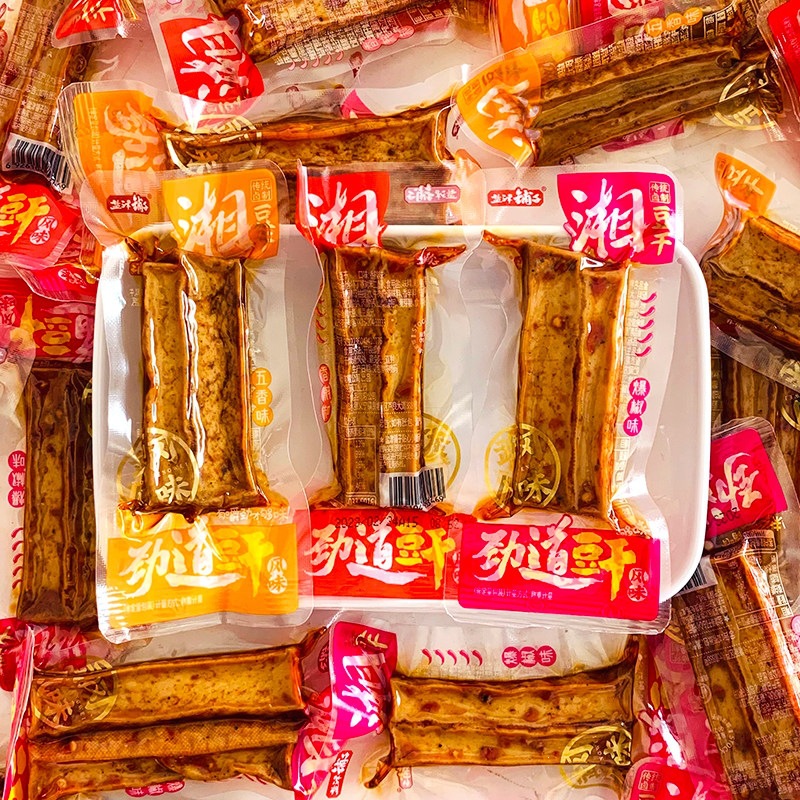 盐津铺子劲道豆干湖南武冈豆腐干小包装柴火香干香辣零食散称年货