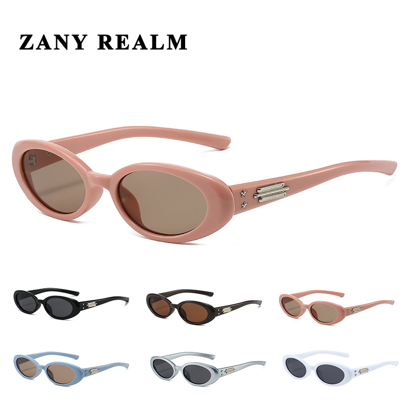 24 años nuevo Jennie con el mismo estilo Gafas de sol Mujer Ovalada Marco pequeño Gafas de sol de alta gama Bowknot Europa y América Transfronterizo