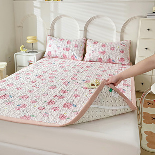 Washed Cotton Double-layer Yarn Mattress Upholstery Cover Household Tatami Mat Mattress Mattress Quilt for Spring and Autumn Students