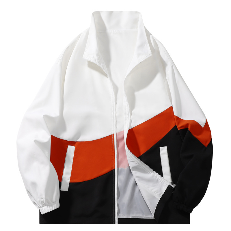 Chaqueta de hombre de otoño nueva chaqueta casual de alta calidad de moda a prueba de viento collar de color coreano chaqueta deportiva para hombre