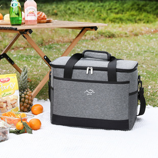 New Large Capacity Square Lunch Bag Simple Oxford Cloth Thickened Aluminum Foil Fresh-keeping Meal Bag Outdoor Heat Preservation Bag Ice Bag