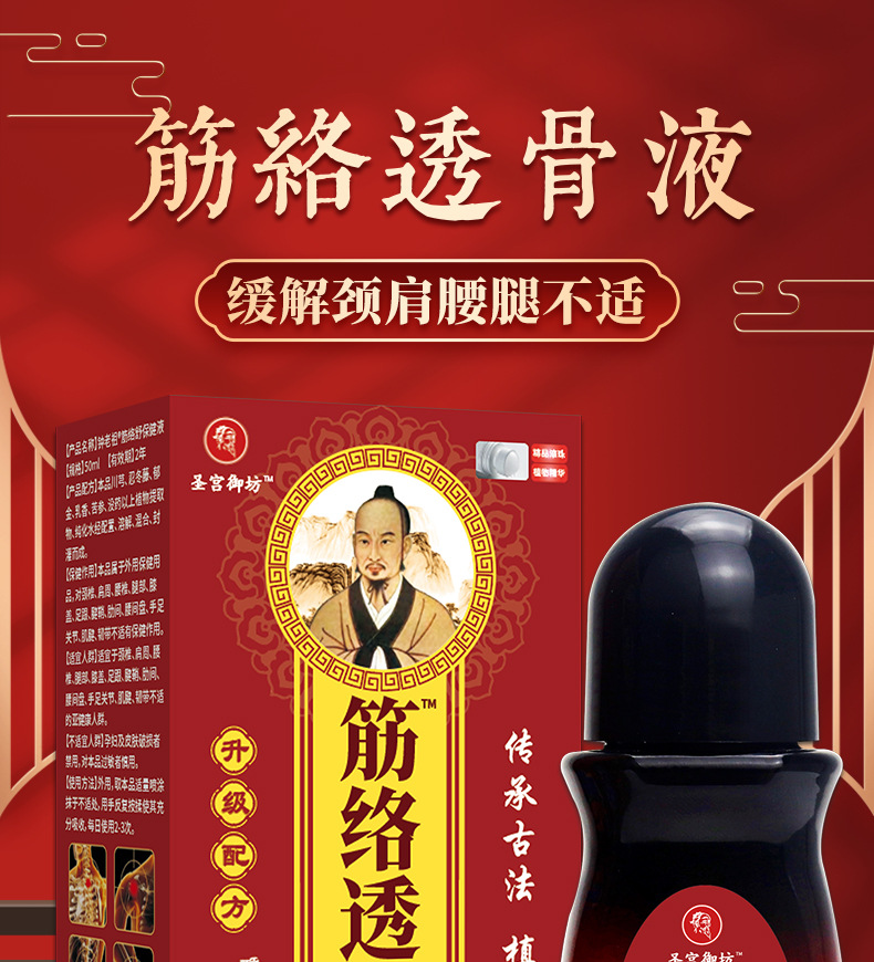 Jin Luo Tou Gu Ye Pain Relief Gel Warming Topical Body Massage 50ml specifications