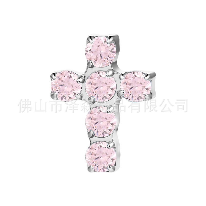 Zesen F136 Titanium Alloy Cross Earrings - G23 Titanium Lip Studs Ear Bone Studs Piercing Jewelry detail image 7