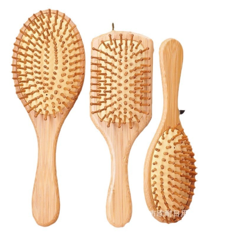 家庭用竹エアクッションヘアコーム、毎日の使用、髪を滑らかにし、髪をまっすぐにする大きなコーム、頭の経絡マッサージコーム、Amazon限定|undefined