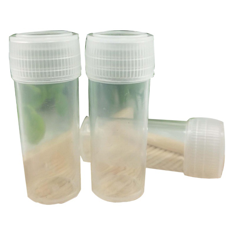 Subbotella de polvo de barril pequeño de 7g pp botella de líquido transparente tubo de almacenamiento de aguja de costura de mano cubo pequeño de 5g