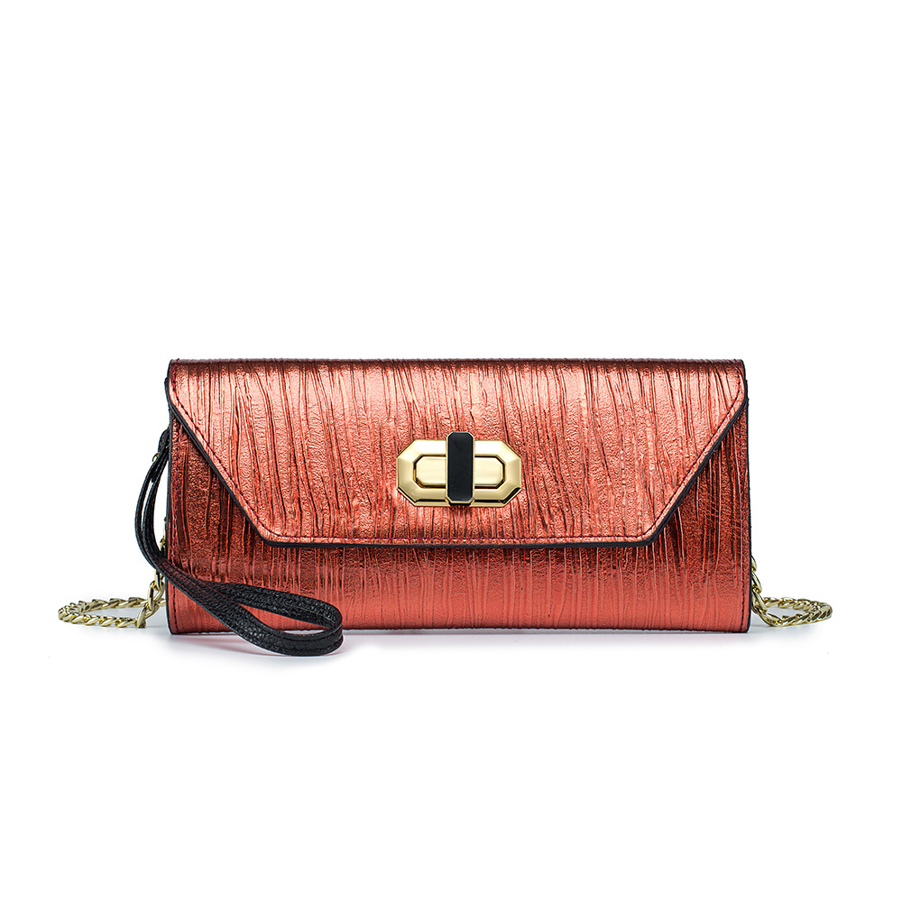 Women's Evening Clutch Bag For Parties & Gowns - Stylish Cowhide Leather Designer Crossbody & Handbag - Thumbnail 7