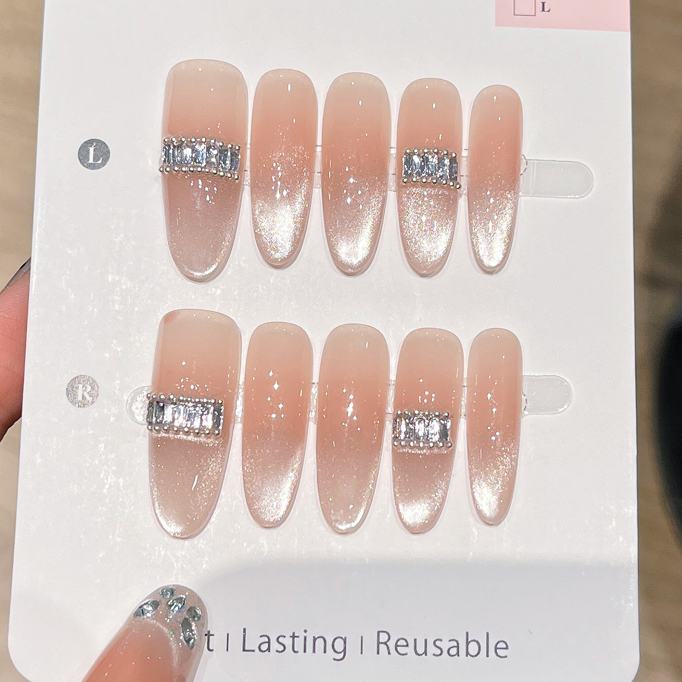 Nuevo parche de uñas de alto nivel hecho a mano, parche de uñas de gato hecho a mano, parche de uñas falsas.