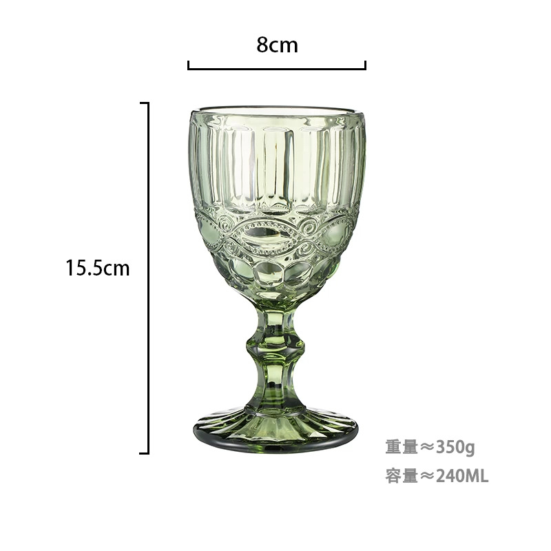 Copa de vino verde (patrón) 240 ml