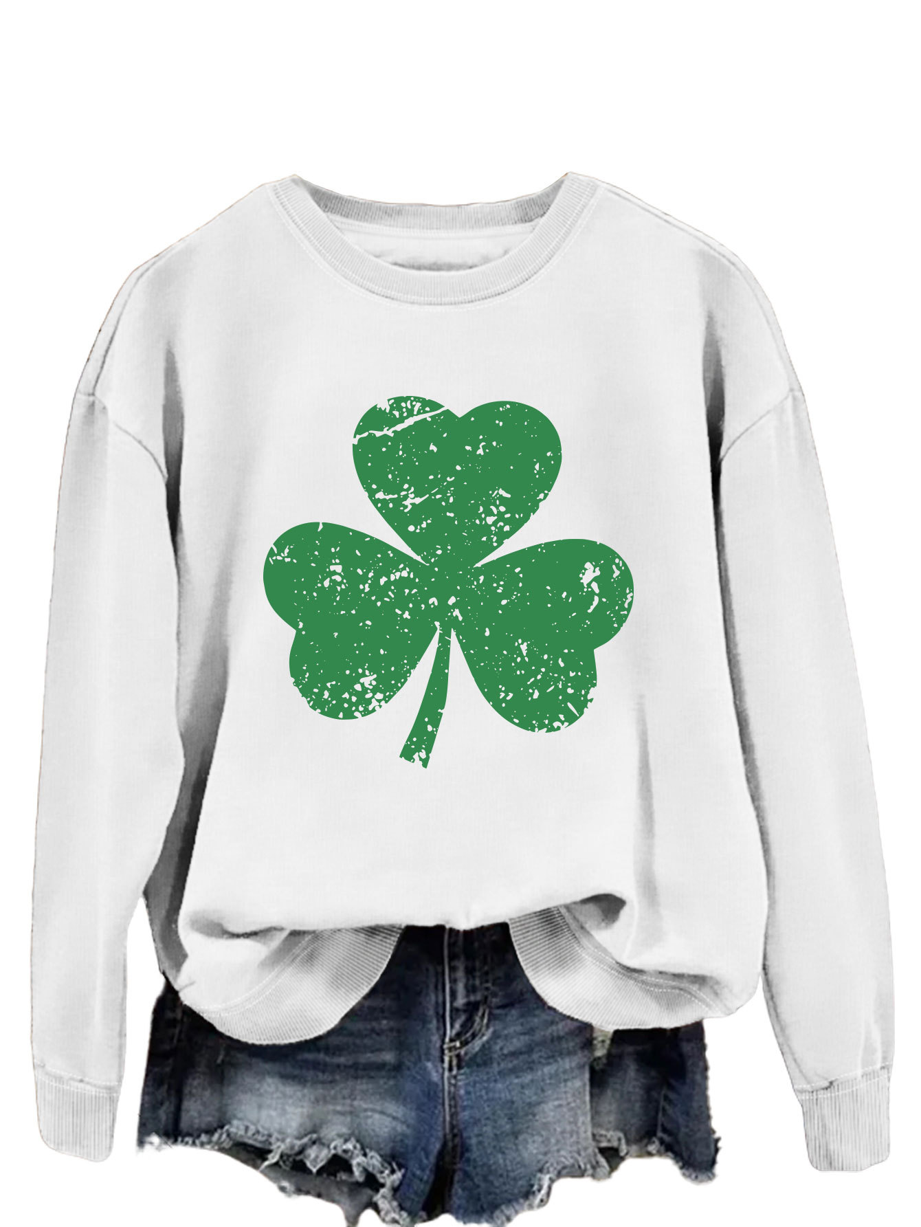 Women's Hoodies Long Sleeve Printing Preppy Style Streetwear Shamrock display picture 29