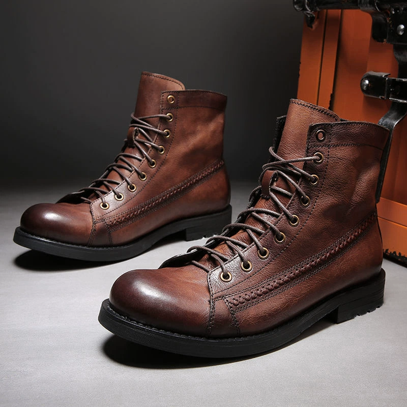 Aofu Shoes 8805 Британские ветры полировочные сапоги, европейские и американские 0130 партий ретро Мартин сапоги мужчины