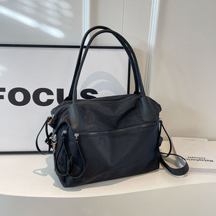 2024 new crossbody bag for women nylon cloth solid color hand tote bag large capacity commuting armpit bag shoulder bag