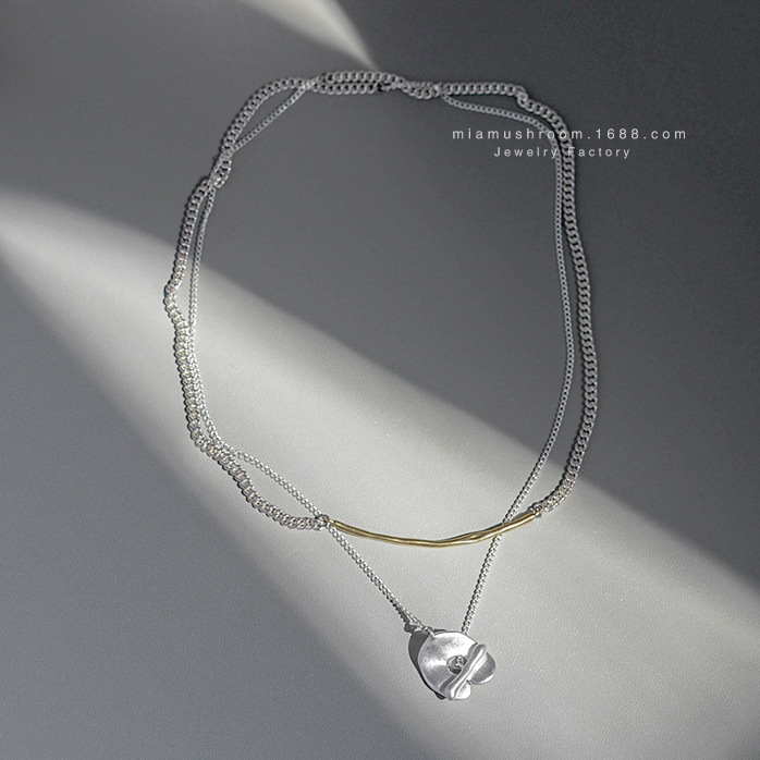Japanese Ins Blogger Matsumoto Huina Long Wool Chain Double-Layer Necklace Japanese and Korean Style Light Luxury Design Long Necklace Japanese Ins Blogger Matsumoto Huina Long Wool Chain Double-Layer Necklace Japanese and Korean Style Light Luxury Design Long Necklace