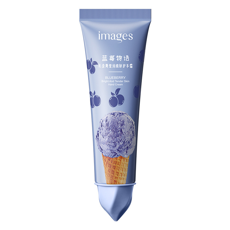 Crema de manos de belleza de imagen con regalo de mano hidratante cuidado de la piel hidratante fragancia no grasa helado crema de manos pieza pequeña