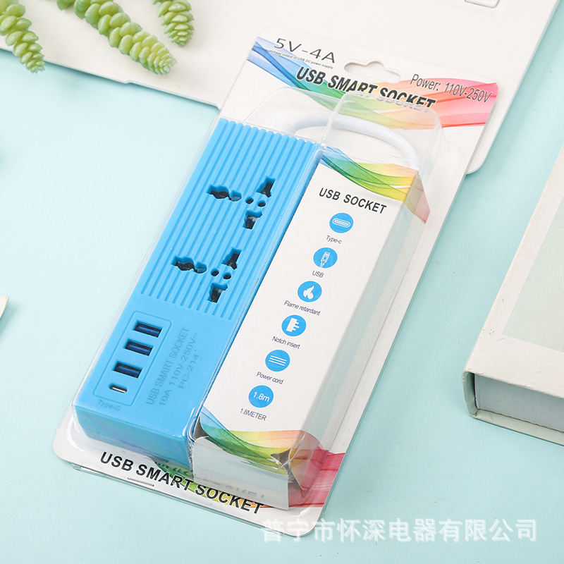 PC - 214 # 3 interfaz USB + 1 tipo de puerto de comercio exterior enchufe y tarjeta de succión paquete de comercio electrónico de Malasia