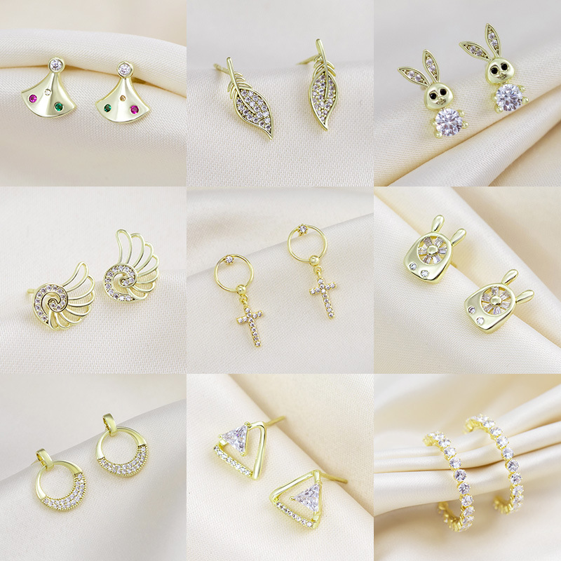 Nuevos pernos de aleación súper inmortal, orejas de aguja de plata redondas, orejas de temperamento simple, joyas para mujeres