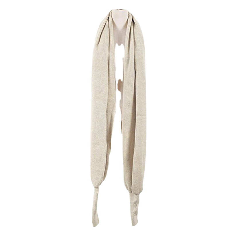 Foreign trade explosions fashion knitted scarf ladies warm autumn and winter wool shawl monochrome sleeve scarf factory direct supply