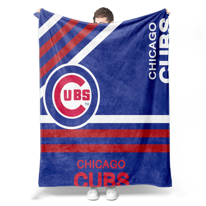 宫格毛毯定制主图-蓝色