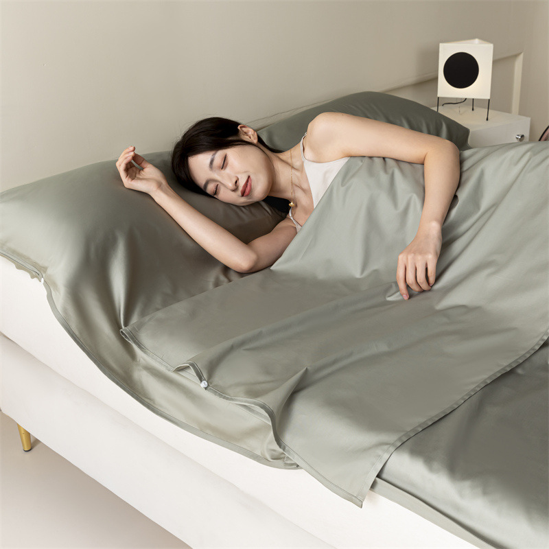 긴 스테이플면 침낭-녹색 덩굴