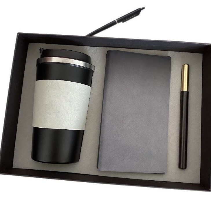 Actividades de la empresa Juego de regalos de empresa Logotipo impreso para enviar a los clientes Taza termo creativa para acompañar regalos de aniversario