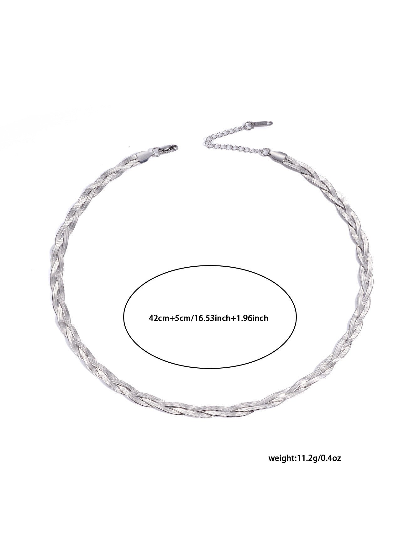 Solid Color Pattern Wholesale Jewelry Vacation Simple Style Solid Color Titanium Steel Plating Necklace Chain-free