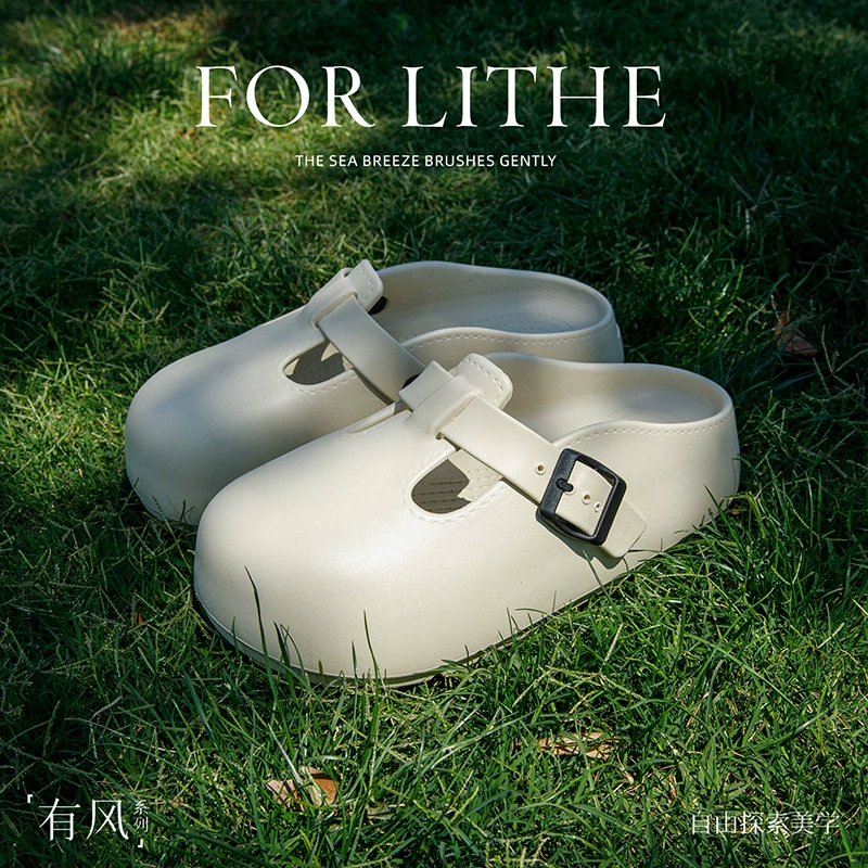 Nanbo Wan Ken Baotou Сандалии Женская летняя верхняя одежда Новые туфли под крокодила на толстой подошве Садовая обувь Верхняя одежда Сандалии