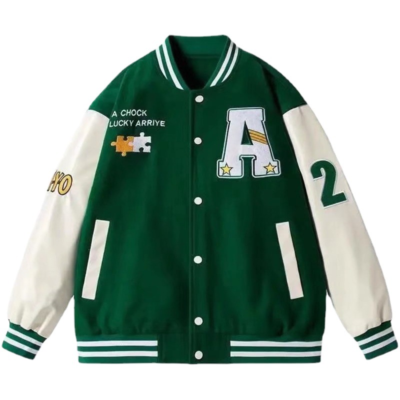 Abrigo de primavera y otoño para hombre Klein Blue Baseball Uniforme casual suelto alfabeto bordado chaqueta de pareja de estudiantes