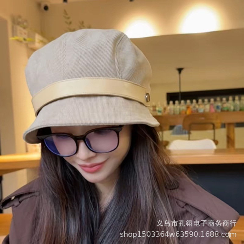 韩系复古美拉德大头围渔夫帽女2025新款一帽多戴遮阳帽显脸小盆帽|undefined