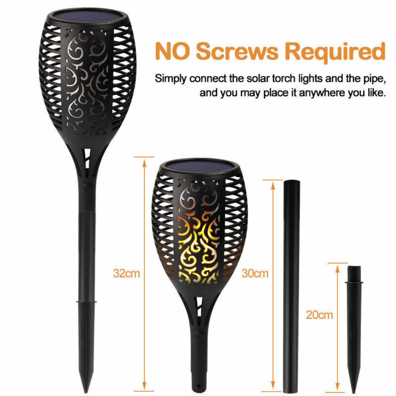 Cross-border solar 12led flame lamp, torch outdoor sensor lamp, garden courtyard ground decorative landscape lamp