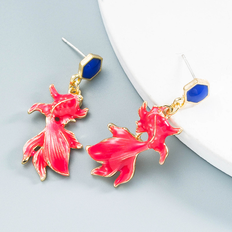 Wholesale Jewelry Fish Pendant Earrings Nihaojewelry display picture 3