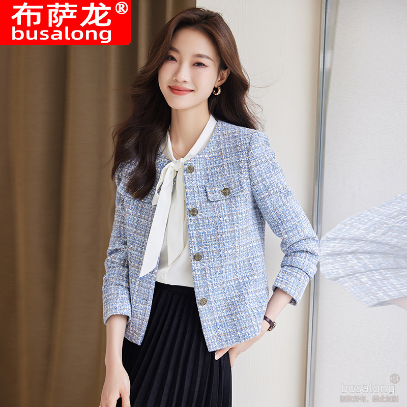 New Busalong busalong Women's Long-sleeved Professional Suit Formal Women's Coat Work Clothes 8618