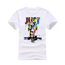 夏季男士短袖T恤欧美潮牌JUST DO IT字母跨境男女棉质圆领t恤上衣