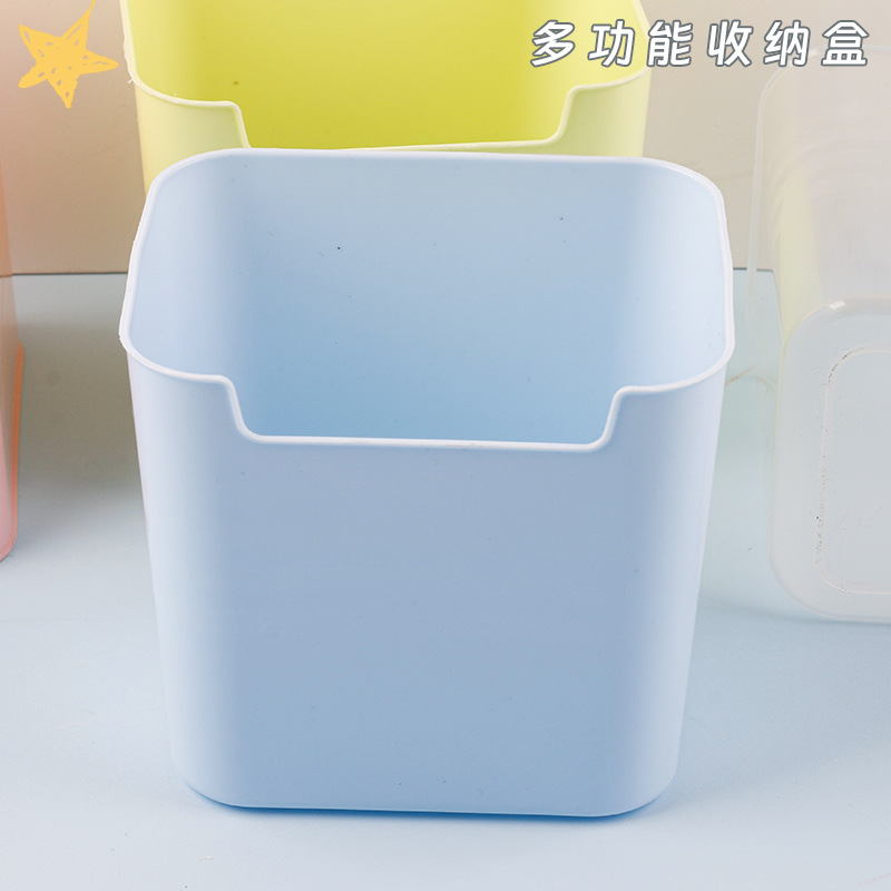 창조적 인 데스크탑 간단한 단색 저장 상자 사무실 펜 홀더 문구 상자 마무리 메이크업 저장 상자 문구 펜 홀더