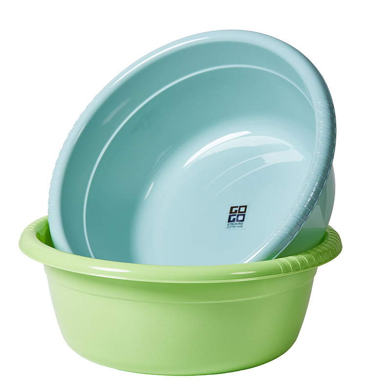 Tianping Chaohui 家庭用厚みのあるプラスチック洗面器洗濯と野菜洗い s フルーツ学生寮収納足洗い桶洗面器|undefined