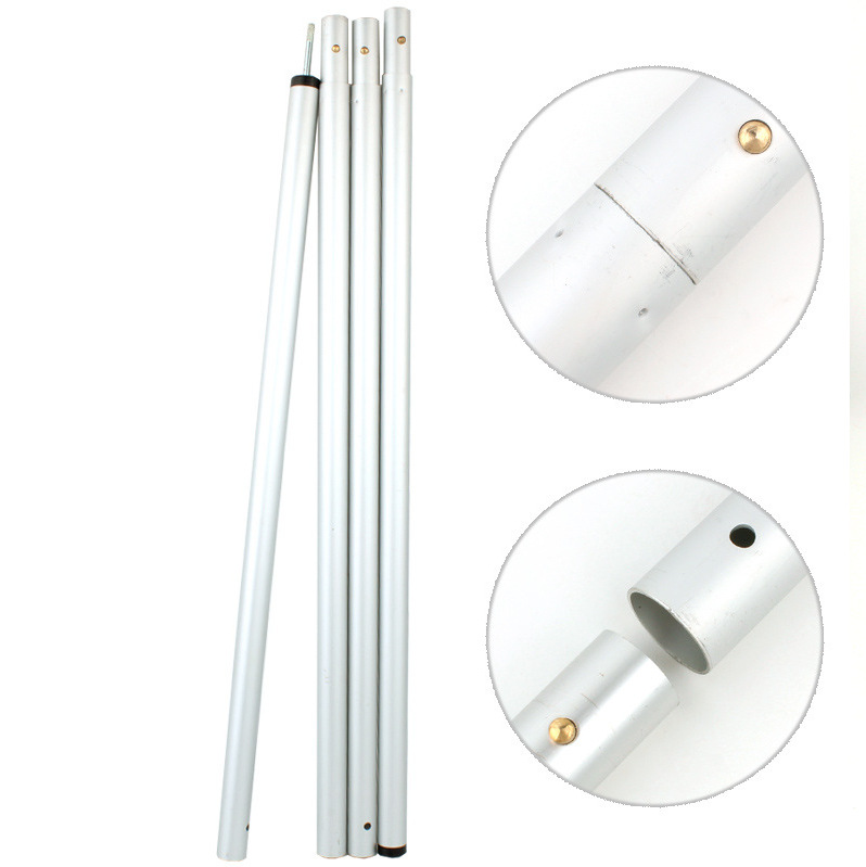 2.4 m 2.8 m Aluminum Alloy Canopy Lightweight Heightened Bold Tent Support Rod Assembly Splicing 4-section Hall