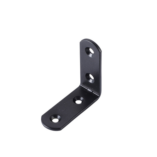 Wholesale thickened cold-rolled steel powder-coated black L-shaped triangular layer plate support stand separator 90-degree right-angle iron angle code