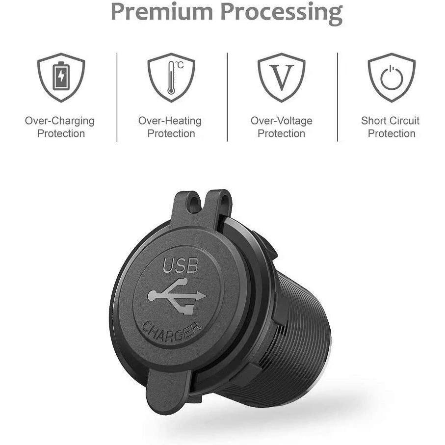 Новый автомобильный зарядное устройство PD 45W с QC3.0 быстрой зарядкой, электронная кнопка, совместимо 12-24V