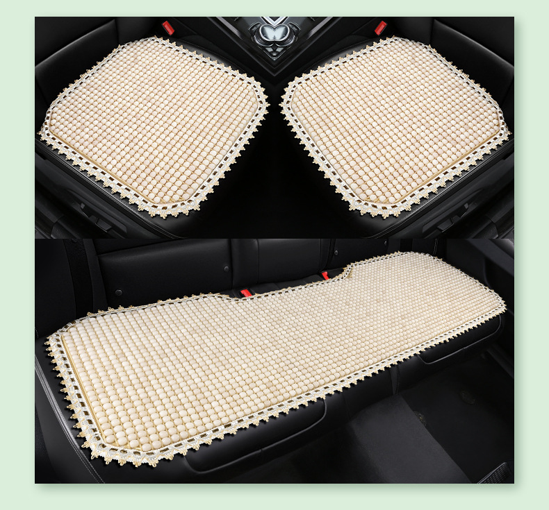 New Resin Jade Summer Breathable Car Seat Cushion Single Piece Cooling Pad Three-Piece Set Rear Seat Cushion Universal Dropshipping
