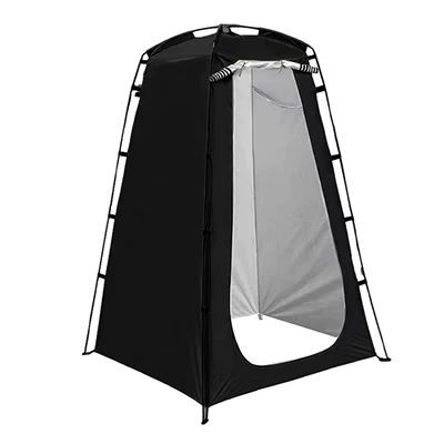 Avtomobil dam çadırları shower and changing room - 12m-one-window-hand-assembled-fiberglass-black-single-person