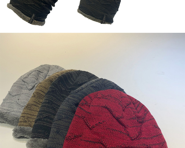 Cappello Cappello alla moda lavorato a maglia Cappello di lana Inverno Velluto caldo AB Filato Gancio Manica Protezione per le orecchie Cappello da esterno da uomo_voghion.com