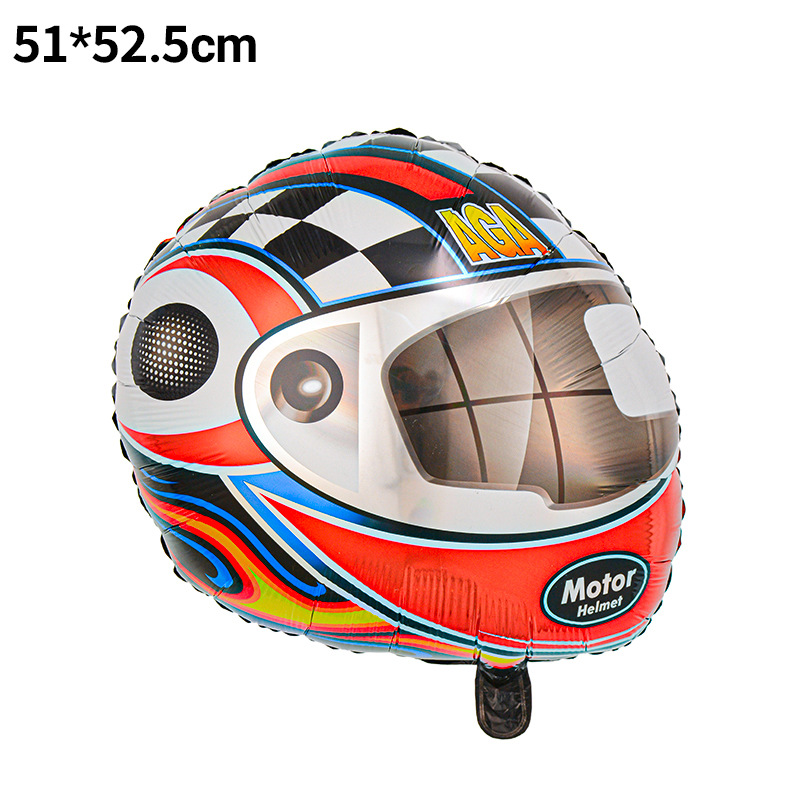 Globo de aluminio con diseño de bandera de competición de automovilismo de Fórmula 1, decoración para fiestas