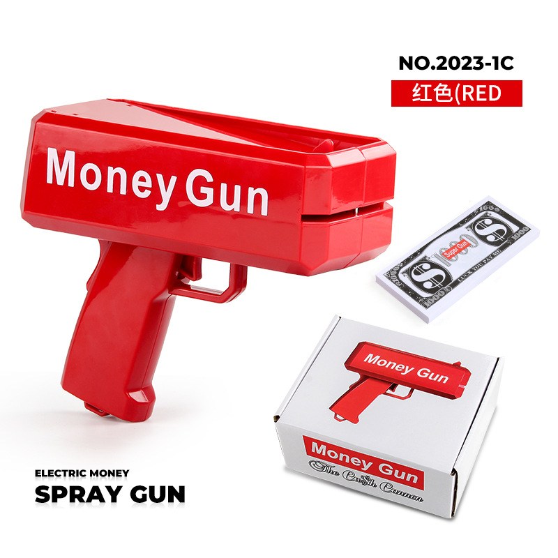 2023-1CMoney Gun 빨간색 머니 스프레이 건 흰색 상자 383.2g