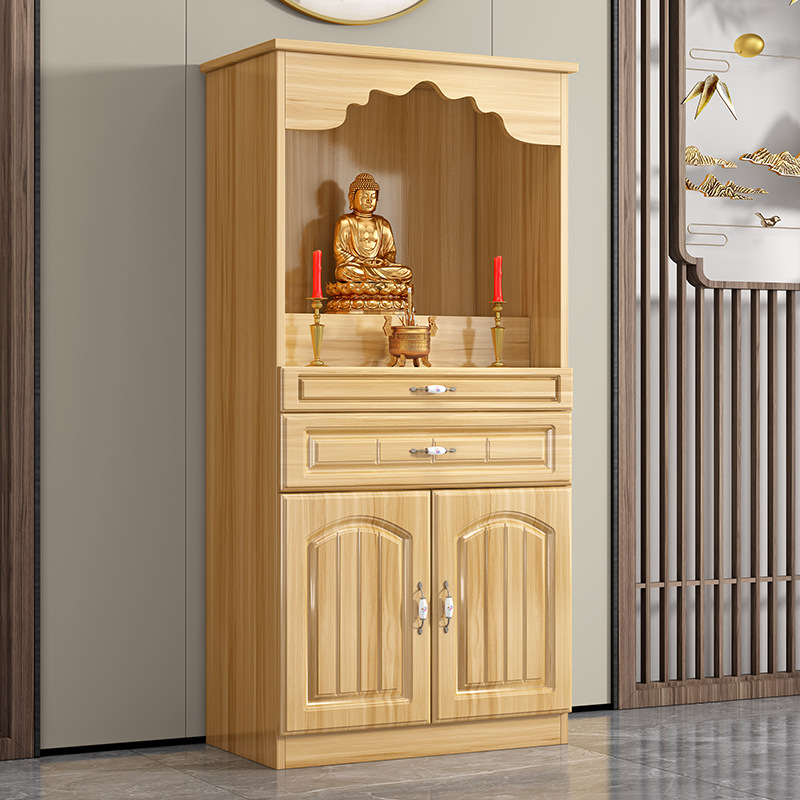 Altar Cabinet for Home Living Room, Buddha Statue Standing Cabinet, God of Wealth, Guanyin, Guan Gong Offering Table, Incense Altar