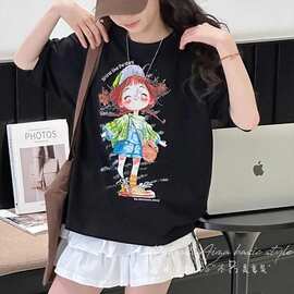 女童夏季新款上衣2025洋气森系纯棉儿童短袖女孩夏装网红T恤半袖