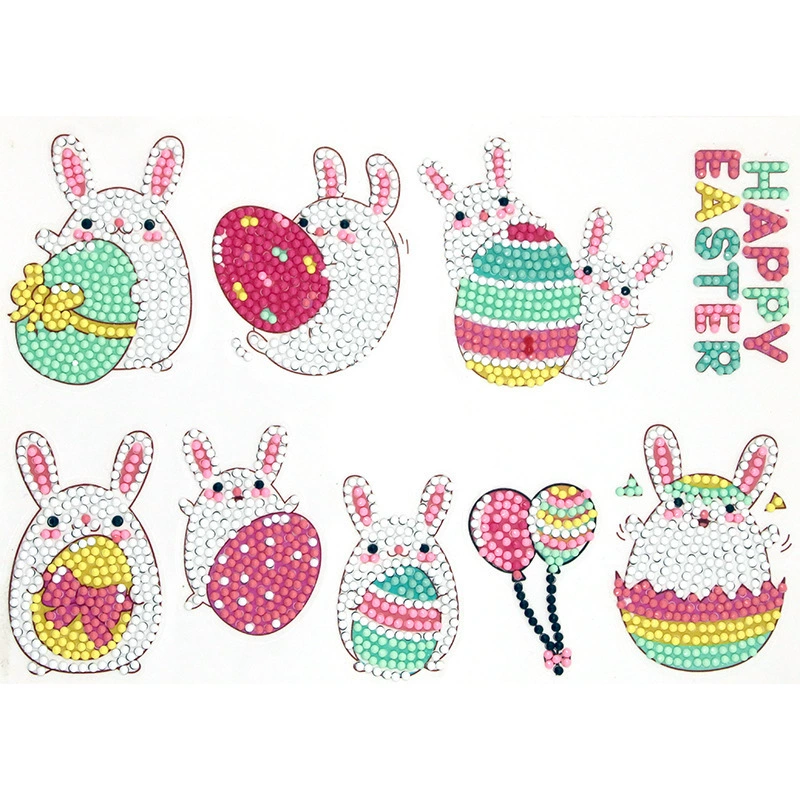 5D детский набор для алмазной мозаики sticker DIY, повседневные животные дизайны, разные размеры (наклейка и стразы)