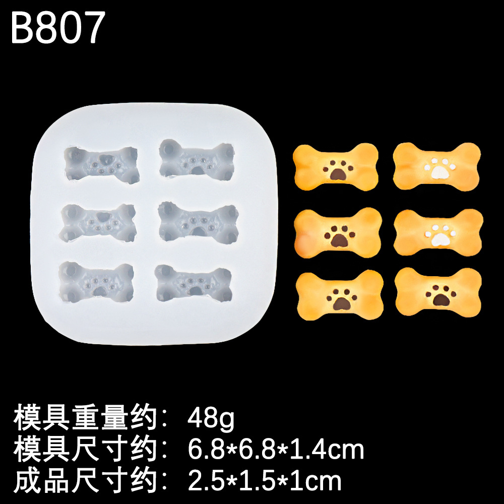 Mini galletas de hueso, pastel pequeño, molde de plástico de piedra, yeso de bricolaje, vapor de queso, adornos de chocolate, molde de silicona